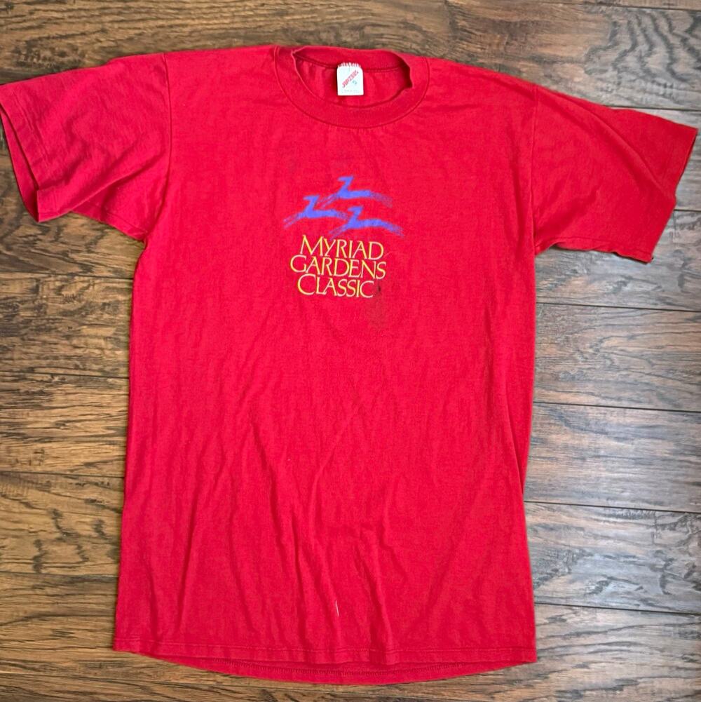 Vintage 1990 Myriad Gardens Classic OKC 4th Annual Jerzees Single Stitch XL Tee